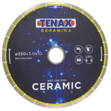 Tenax Ceramic & Porcelain 12" Bridge Saw Blade — Wet-Cut Sintered Stone, Porcelain & Dekton