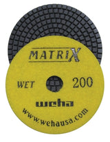 Weha Matrix 4" Wet Diamond Polishing Pads — #50 to #3000
