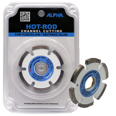 Alpha Hot-Rod Granite Bridge Saw Blade 10 Inch with 1/4 Inch Rod - close-up detail