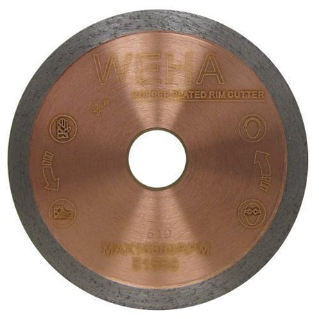 Weha arbor Copper Core Continuous Rim Blade - close-up detail