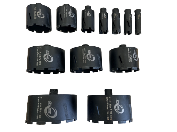 CYCLONE DRY/WET CORE BIT