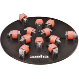 Weha 12 Roller Plate 460mm Stock-Master Plus with Coarse 2000 Rollers  Adjustable Bush Hammer - side view
