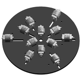 Weha 12 Roller Plate 450mm Stock-Master Plus with Medium 1400 Rollers  Adjustable Bush Hammer - side view