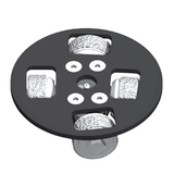Weha 4 Roller Sandblaster Plate with Fine Texture 800 Rollers  Bush Hammer - side view