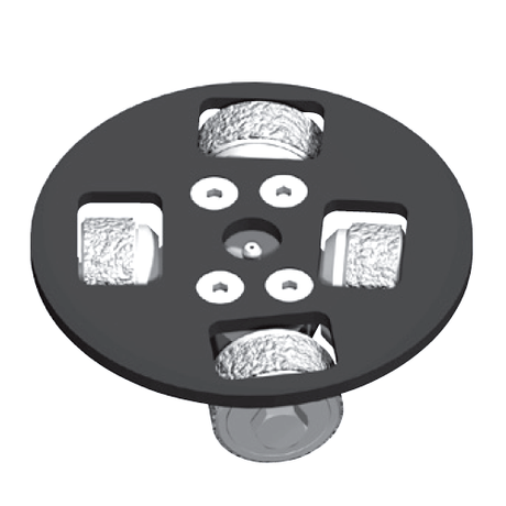 Weha 4 Roller Sandblaster Plate with Fine Texture 800 Rollers  Bush Hammer - side view