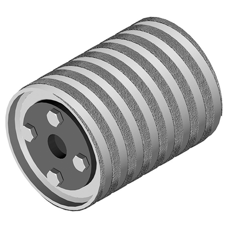 Weha 115mm x 140mm Scratching Roller Medium 1400 for Combi-Scratcher  Stone Texturing Tool - side view