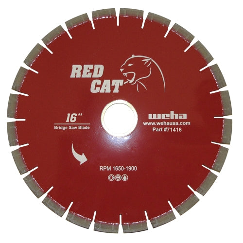 Weha Bridge Router System Stone Weha Red Cat Diamond Bridge Saw Blade — 14