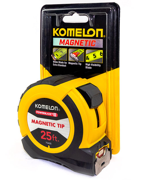 Komelon Magnetic Powerblade II Tape Measure (25 ft x 1.06")