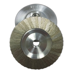 Weha 4 inch Flap Diamond Cup Wheel 5/8-11 for Granite Shaping and Honing - 60