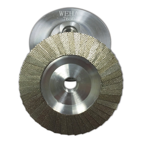 Weha 4 inch Flap Diamond Cup Wheel 5/8-11 for Granite Shaping and Honing - 60