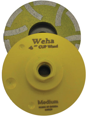 Weha 4" x 5/8"-11 Resin Filled Cupwheels