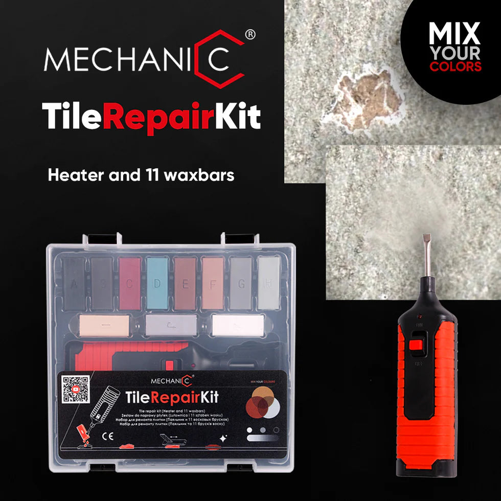 TileRepairKit  Professional Tile & Surface Repair Wax Kit with Soldering Iron - side view