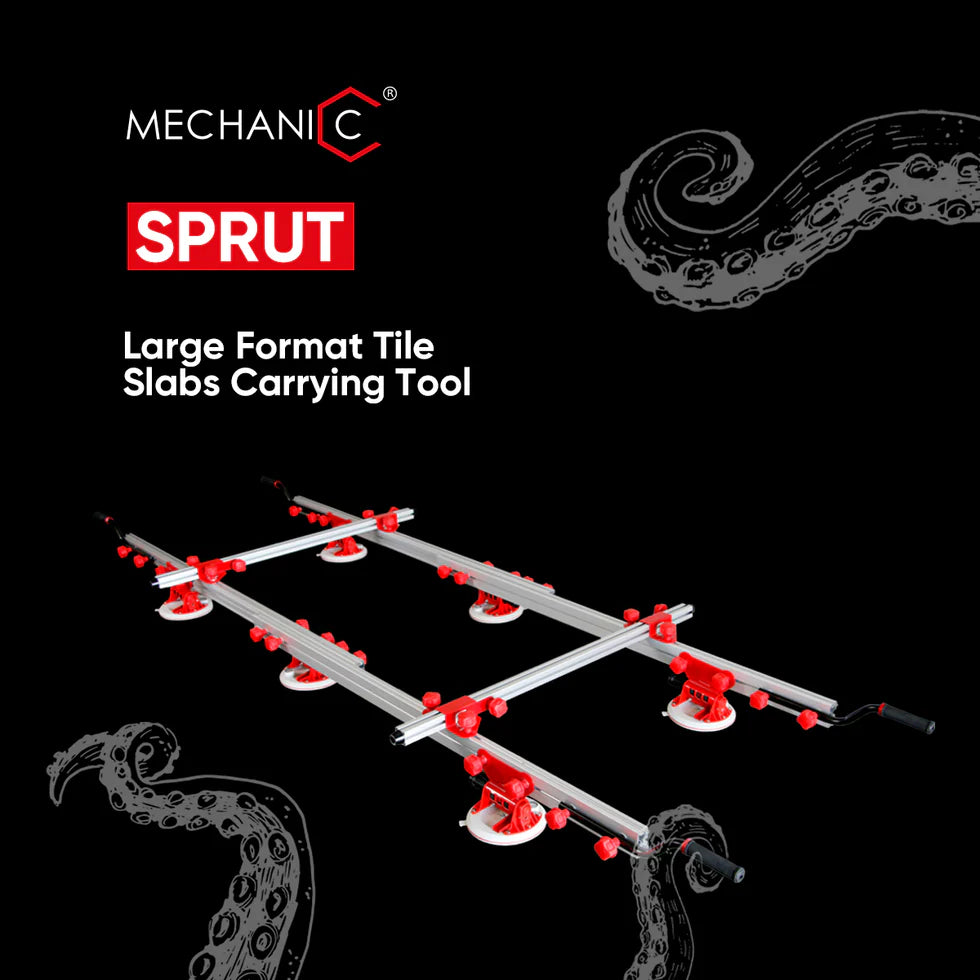 SPRUT Slab Transport System  Large Format Tile Lifting & Moving Tool with Vacuum Suction - side view