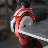 Mechanic EdgeDUSTER Cutting Guard 4.55  Dust-Free Polishing & Grinding Attachment for Angle Grinders - side view