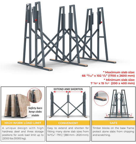 ABACO TRIPLE SIDE FOLDING TRUCK A-FRAME - ATSFTA056 — application