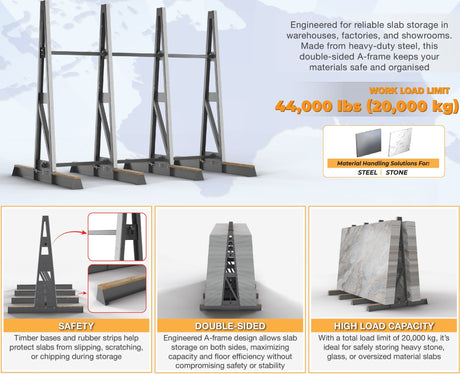 ABACO HEAVY DUTY DOUBLE SIDE A-FRAME - AHDSA100 — application