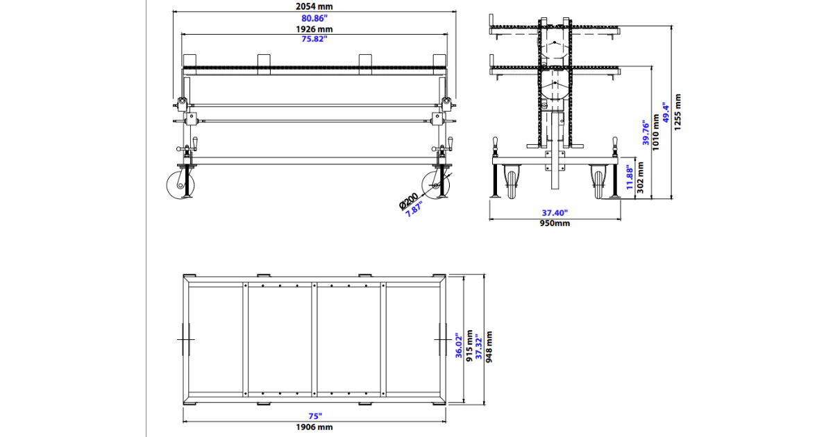 Aardwolf AHWT910 Work Table with Adjustable Height
