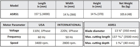 ABACO STONE RAIL SAW - ASRS1 — feature