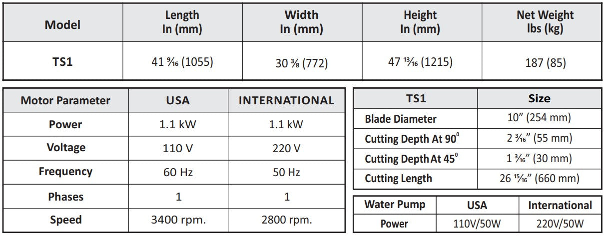 ABACO STONE SAW - TS1 — close-up