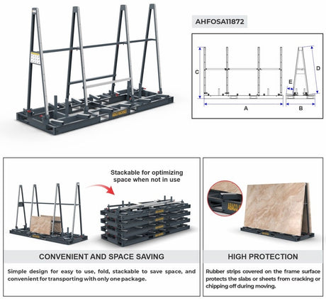 ABACO HEAVY-DUTY FOLDING ONE-STOP A-FRAME - AHFOSA11872 — feature