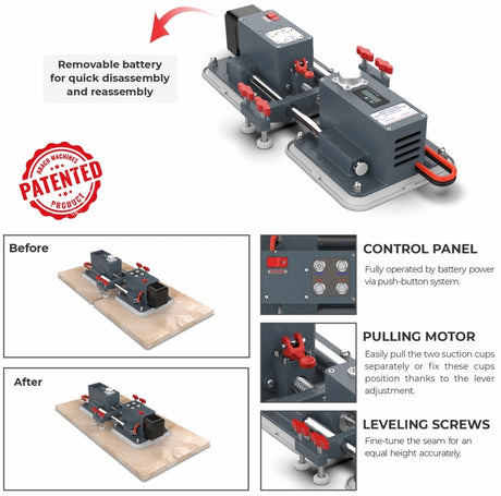 ABACO EZ-PRO BATTERY SEAM SETTER - AEBSS12V-M2 — application