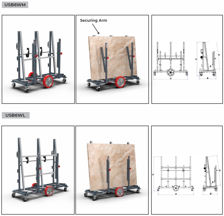 ABACO UNIVERSAL SLAB BUGGY - USB6WM; USB6WL — application