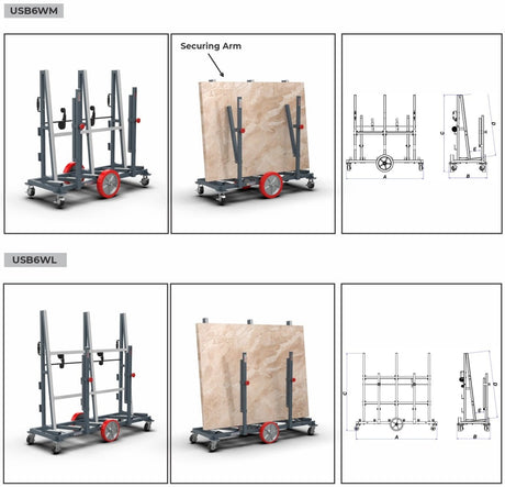 ABACO UNIVERSAL SLAB BUGGY - USB6WM; USB6WL — application