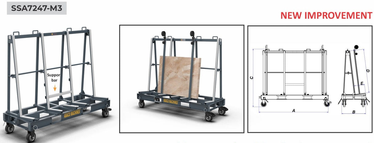 ABACO ONE STOP SINGLE SIDED A-FRAME - SSA7247-M3 — application