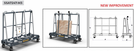 ABACO ONE STOP SINGLE SIDED A-FRAME - SSA7247-M3 — application