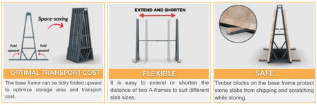 ABACO FOLDING ADJUSTABLE GIANT TRUCK A-FRAME - AFGTA096 — application