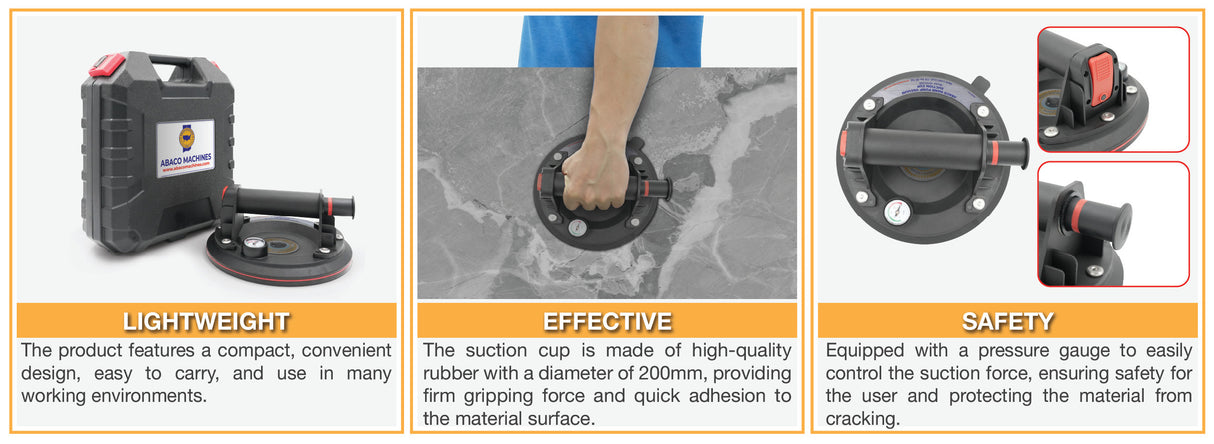 Abaco Hand Pump Vacuum Suction Cup - AHVC200 — packaging