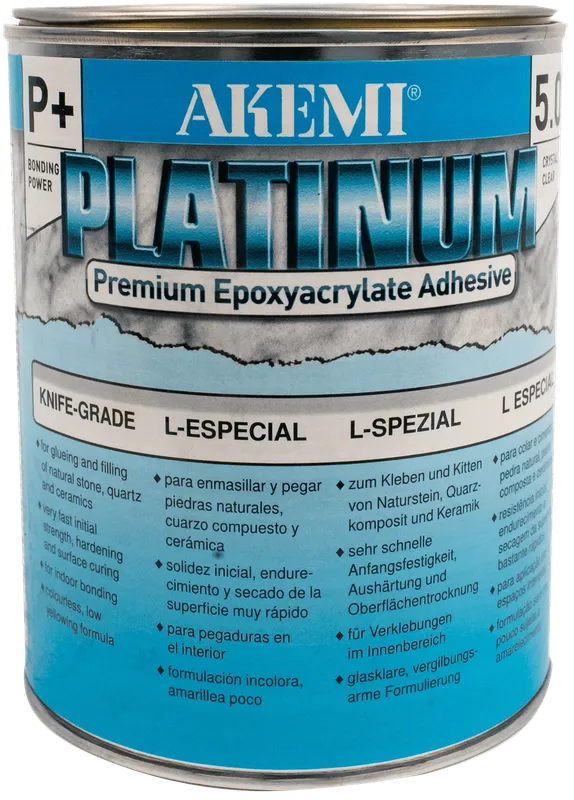 Akemi Platinum 5.0 P+ Flowing - Transparent-Opaque Epoxyacrylate Adhesive (Quart)