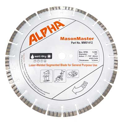Alpha MasonMaster Concrete Blade