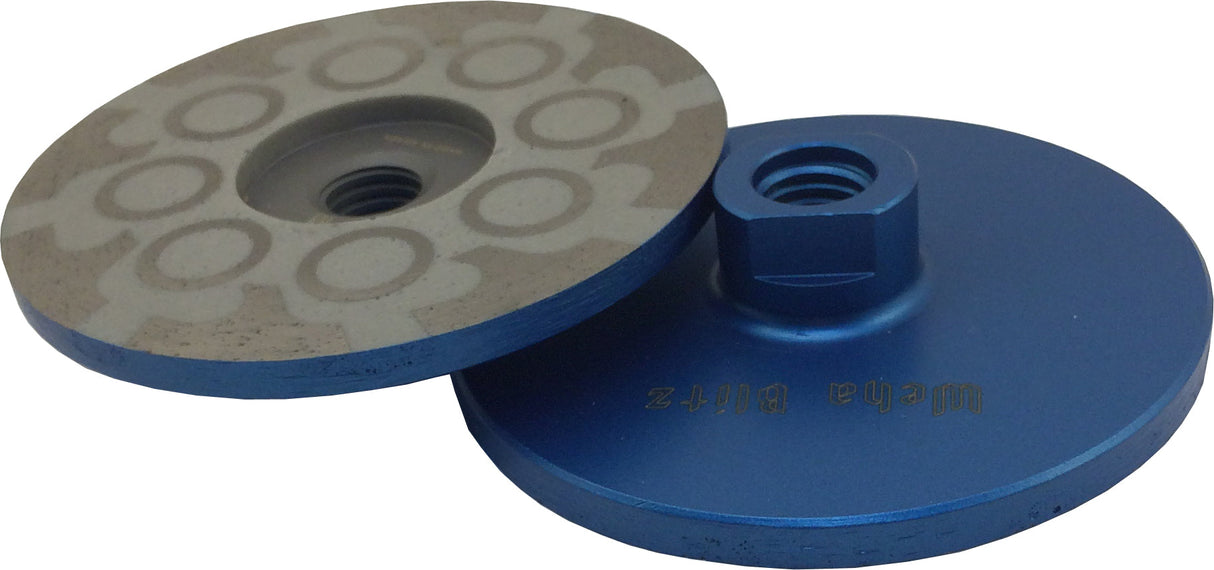 Weha 4" x5/8"-11 Weha Rubber Diamond Cupwheel for Stone Fabrication