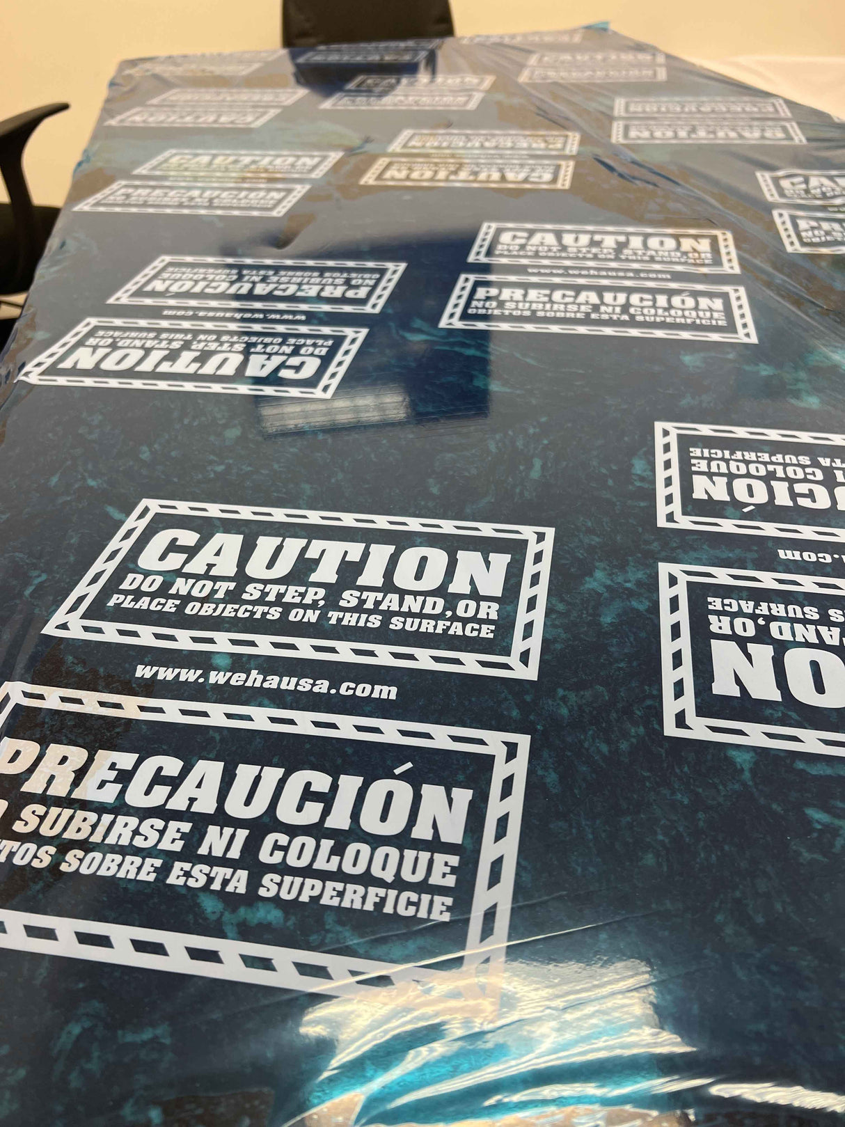 Weha Caution Marked/pack countertop protective film