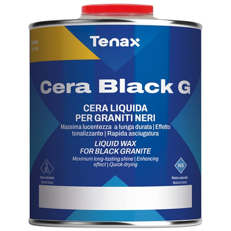 Tenax Cera Black G Liquid Wax for Black Granite - close-up detail