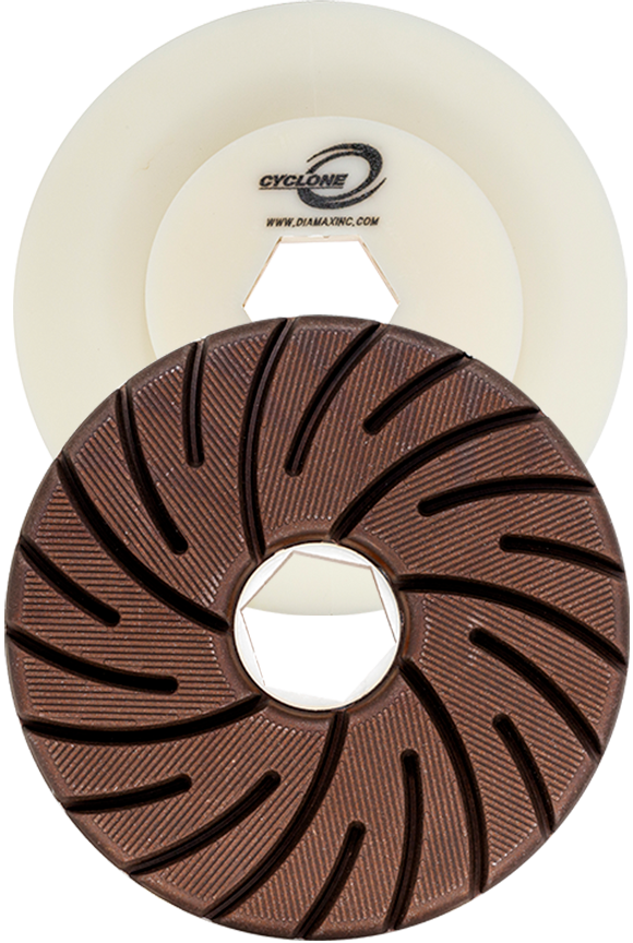 6" Cyclone Resin Hybrid, Snail Lock Wheel, 8mm resin bond