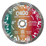 Tenax Chido Drop Segment Turbo Blade 5"-6" for Granite & Marble - Wet Use