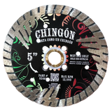 Tenax Chingon Premium Side Diamond Turbo Blade 5"-6" for Granite & Marble - Wet Use