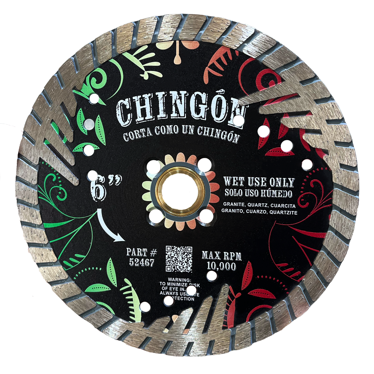 Tenax Chingon Premium Side Diamond Turbo Blade 5"-6" for Granite & Marble - Wet Use