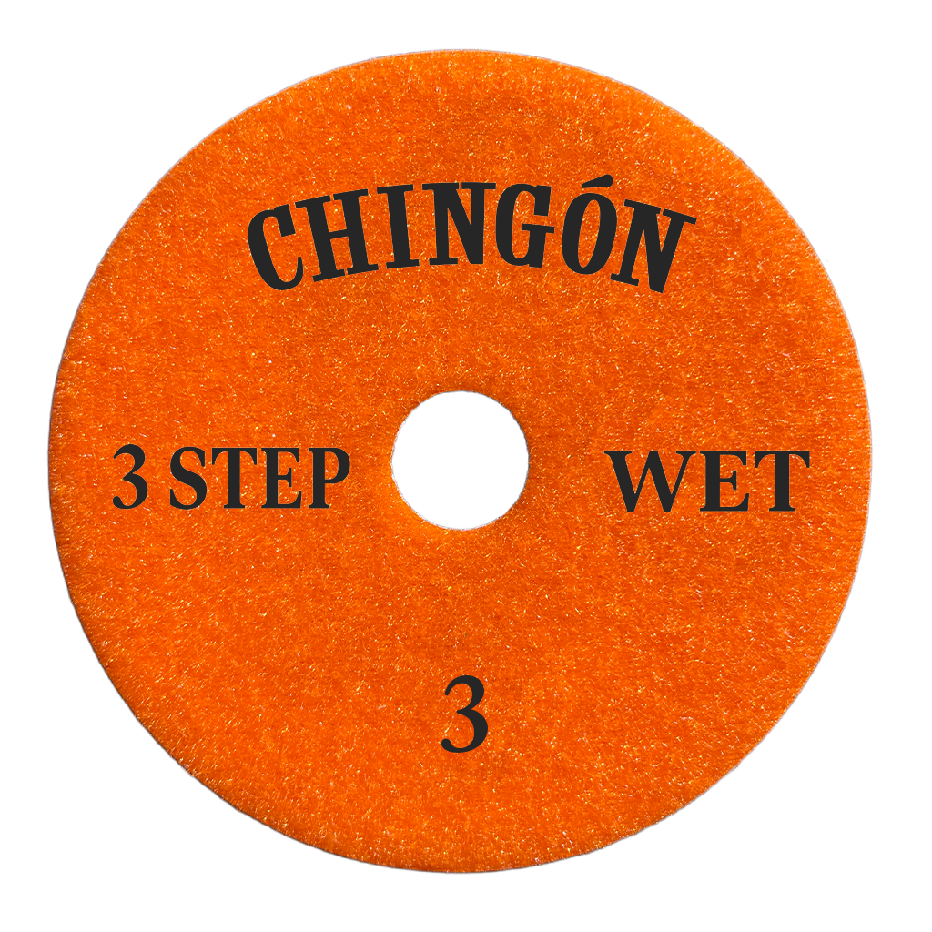 Tenax Chingon 4 Inch Premium 3 Step Polishing Pad for Granite and Quartz