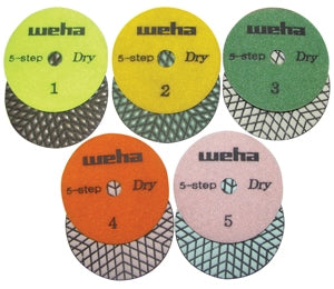 Weha 5-Step Dry Diamond Polishing Pad System for Granite - close-up detail
