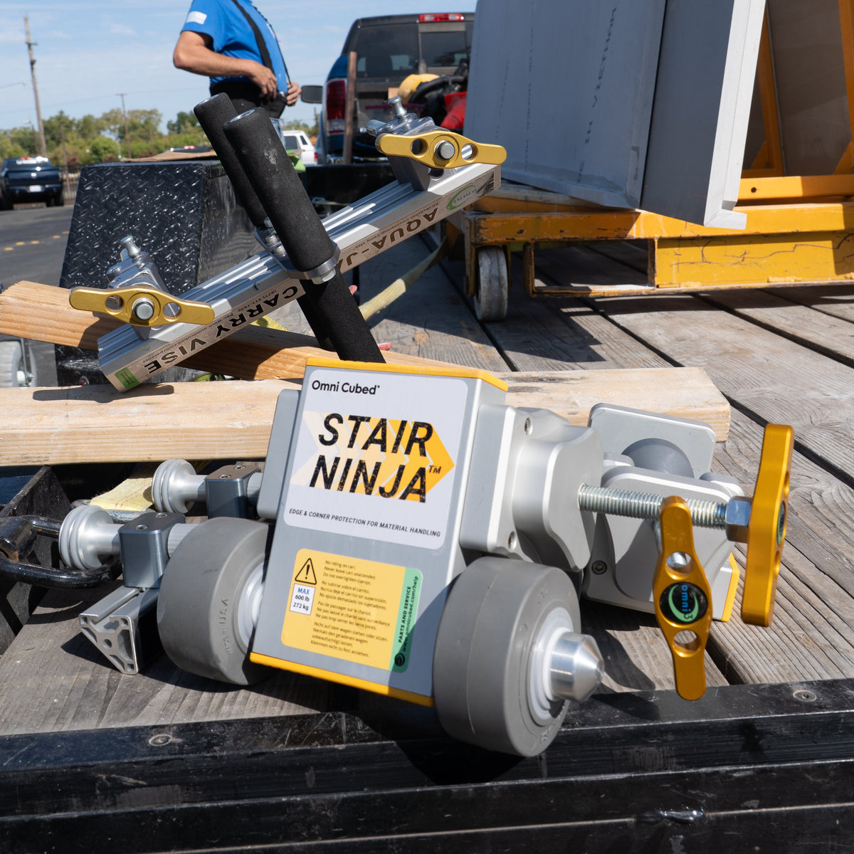 Omni Cubed Stair Ninja™ (Pair) — Low-Profile Stone Corner Protection Set, 1,200 lb — product image