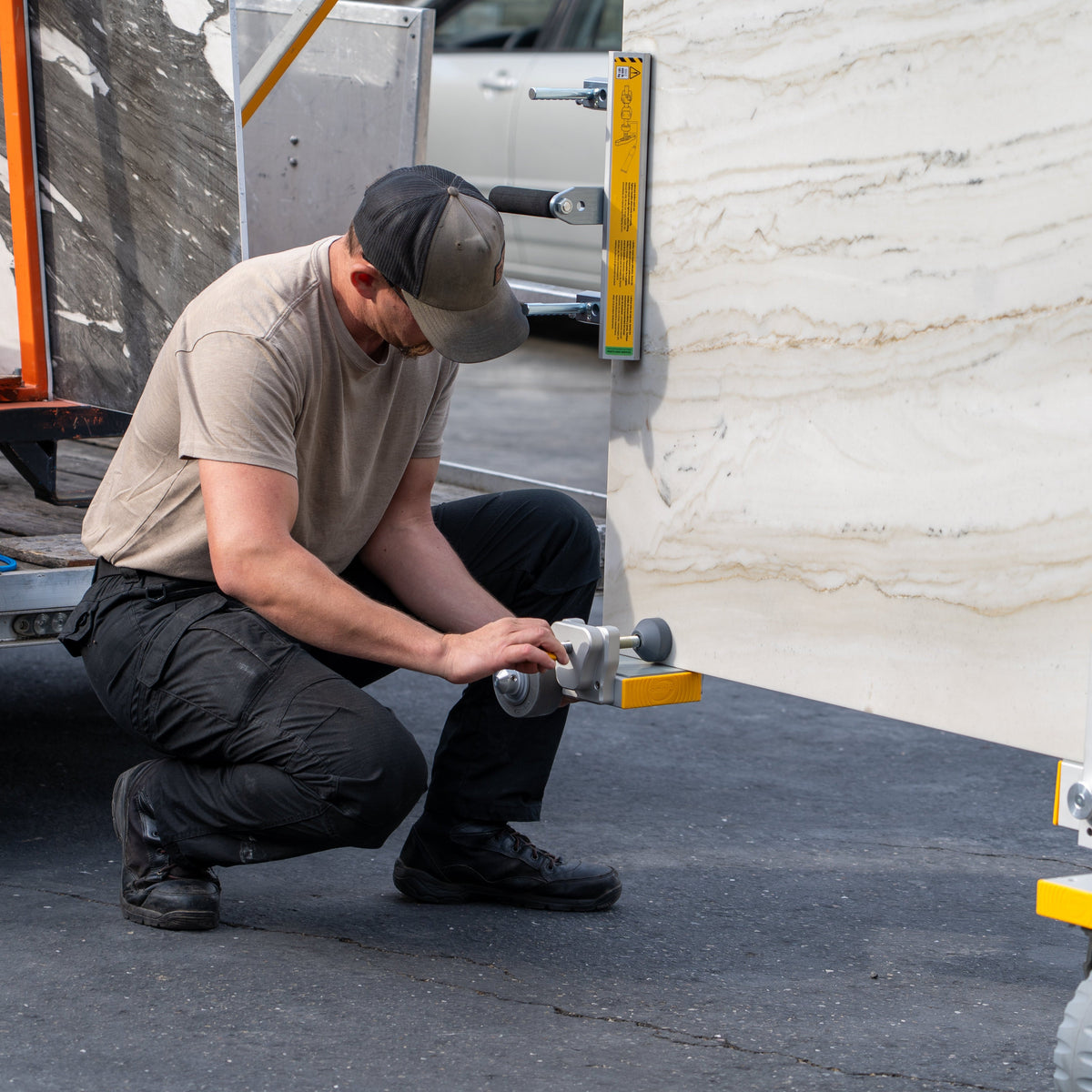 Omni Cubed Stair Ninja™ (Pair) — Low-Profile Stone Corner Protection Set, 1,200 lb — product image