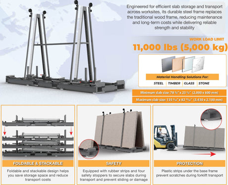 ABACO FOLDING ONE-STOP A-FRAME - FOSA11872-AC — feature