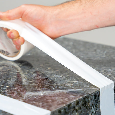 Omni Cubed Kung Fu Tape  Residue-Free Polyethylene Tape for Stone and Glass - close-up detail