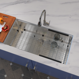 Royal Sink Workstation Series - Premium Stainless Steel Kitchen Sink, Integrated Cutting Board, Drying Rack & Accessories for Ultimate Kitchen Efficiency