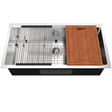 Royal Sink Workstation Series - Premium Stainless Steel Kitchen Sink, Integrated Cutting Board, Drying Rack & Accessories for