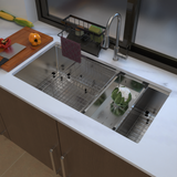 Royal Sink Workstation Series - Premium Stainless Steel Kitchen Sink, Integrated Cutting Board, Drying Rack & Accessories for Ultimate Kitchen Efficiency