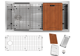 Royal Sink Workstation Series - Premium Stainless Steel Kitchen Sink, Integrated Cutting Board, Drying Rack & Accessories for Ultimate Kitchen Efficiency